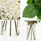 Artificial Hydrangea Flowers in Glass Vase with Faux Water, 13.8" Fake Cream Hydrangeas Arrangement Centerpiece for Home Café Kitchen Bathroom Decoration
